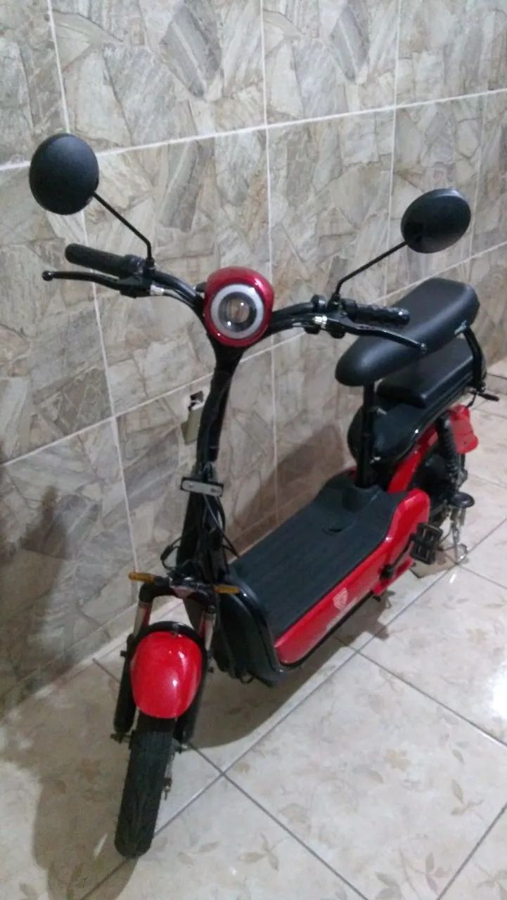 Bicicleta Elétrica Smartway 350w Sem Cnh Recarregável Bivolt Vermelho -Preto. - Foto 5