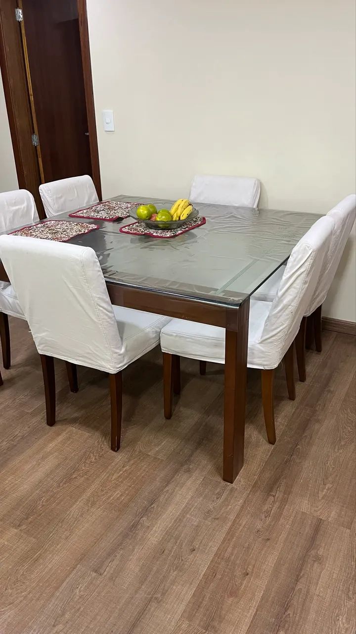 Mesa grande e cadeiras madeira maciça  - Foto 2