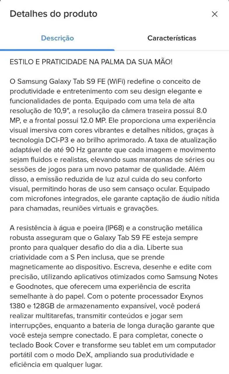 SAMSUNG GALAXY TAB S9 FE  - Foto 5
