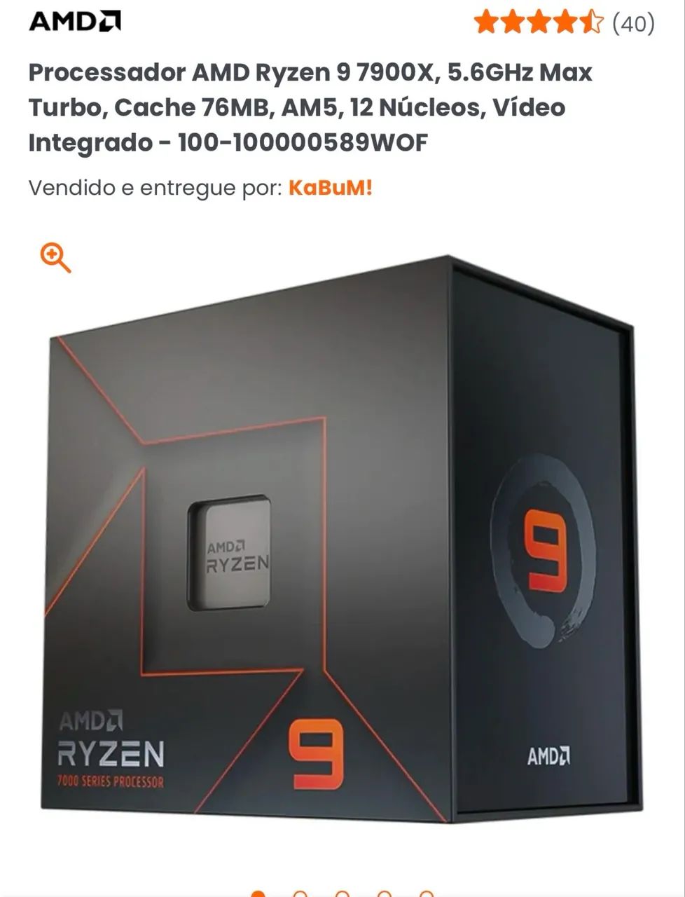 Processador Ryzen 9 7900x AM5