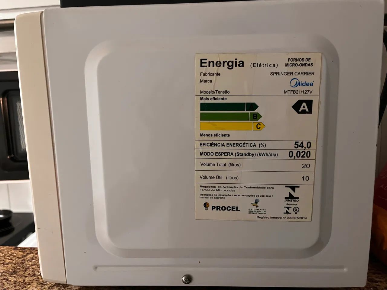 Microondas Midea branco - 20L - 127v - Foto 3