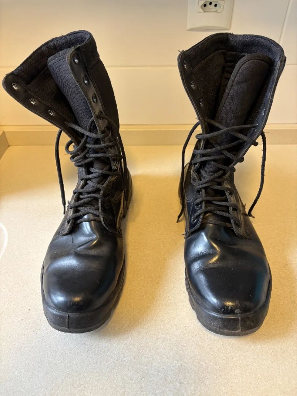 Botas Coturnos Atalaia Couro E Lona - Tam. 44 (12 Us) - Foto 3