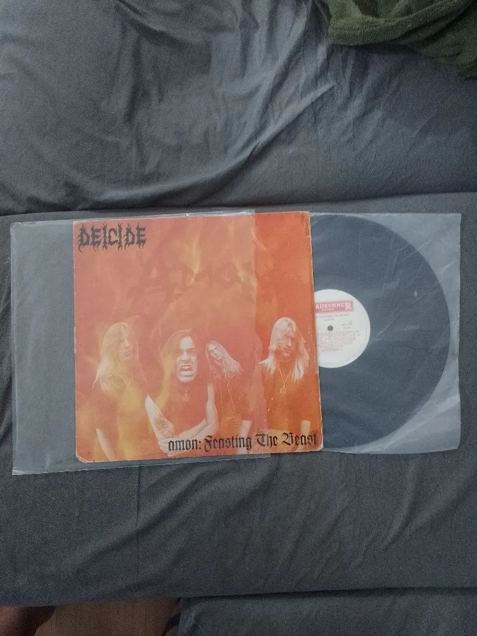 LP deicide / amon - feasting the beast 1993 - vinil original - Foto 5