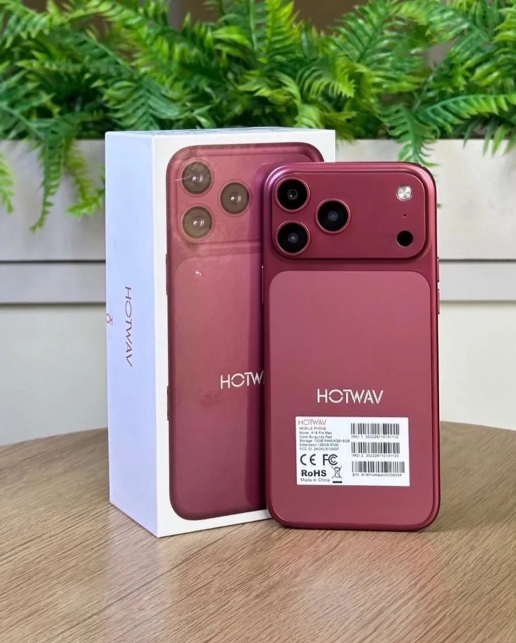 HOTwav A18 Pro Max - 128 GB Bordô 