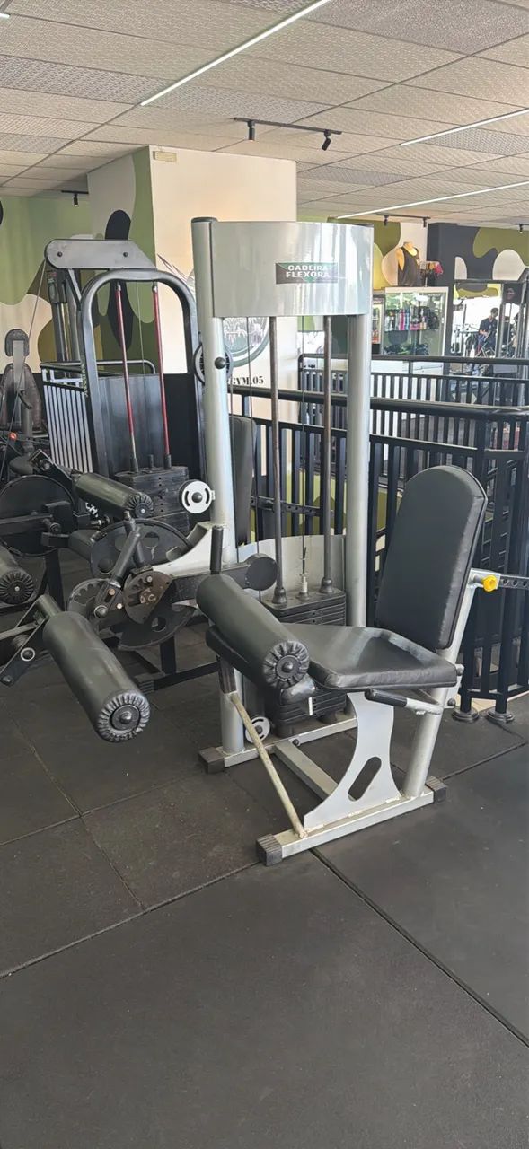 Cadeira flexora com placa