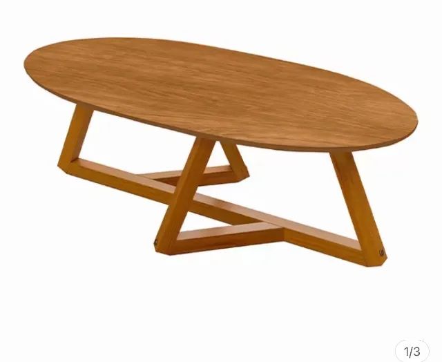 Mesa oval de centro