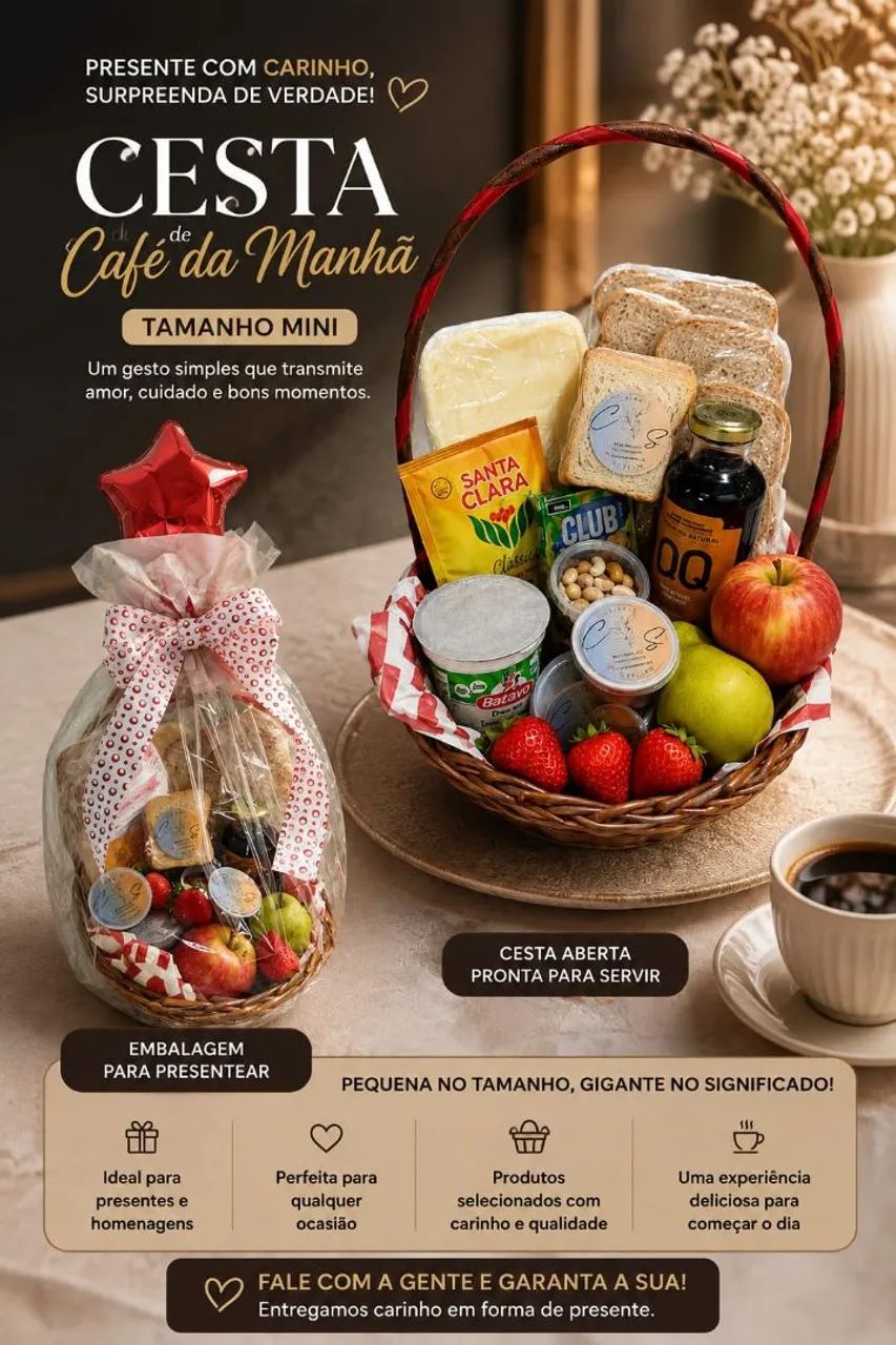 CESTAS DE CAFÉ DA MANHÃ  - Foto 3