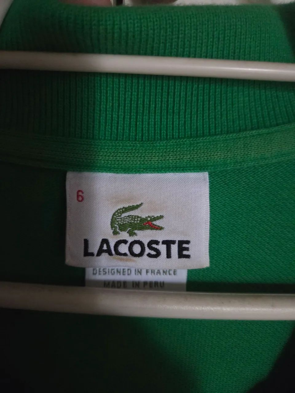 Camisa lacoste original tamanho 6 - Foto 2