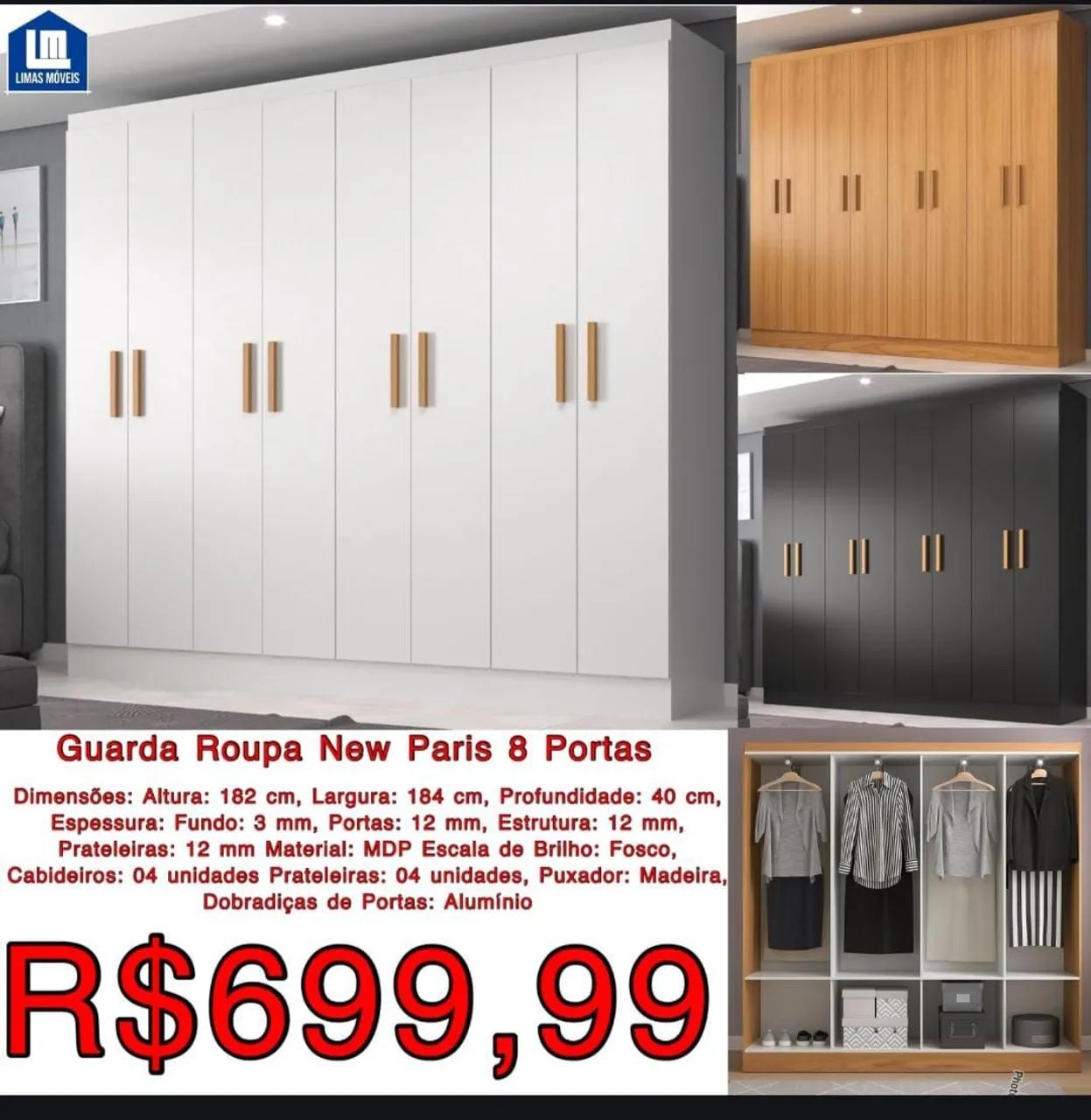 Guarda-Roupa a partir de R$499,99. - Foto 5