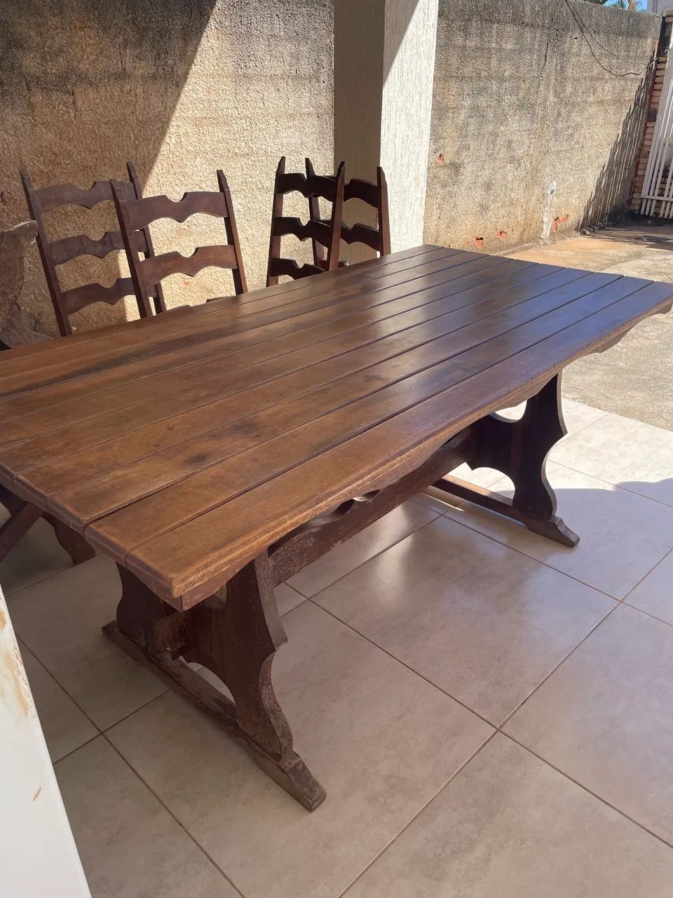 Mesa rústica madeira de lei