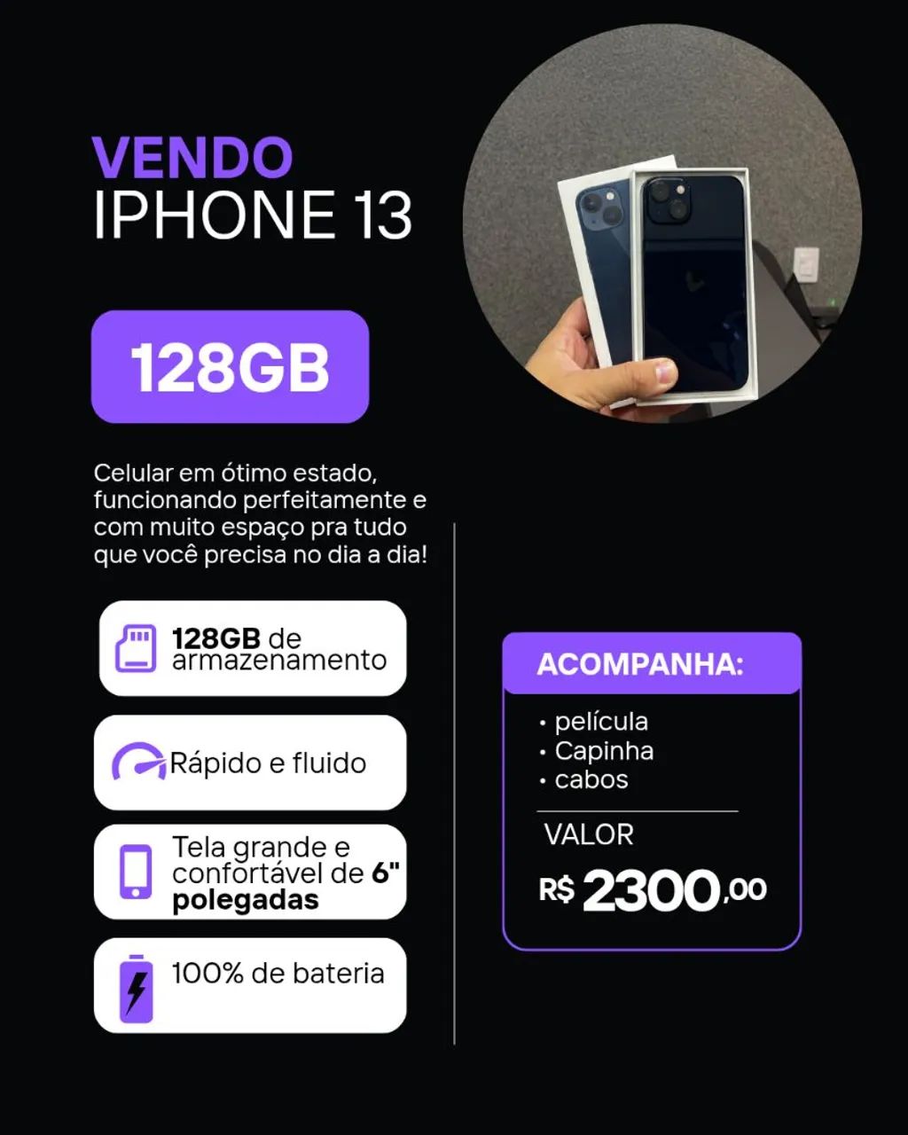 iPhone 13 semi-novo 