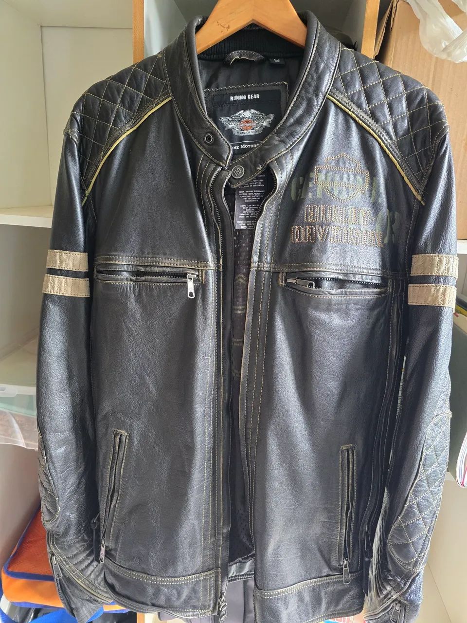 Jaqueta couro legitimo Harley Davidson XL - Foto 3