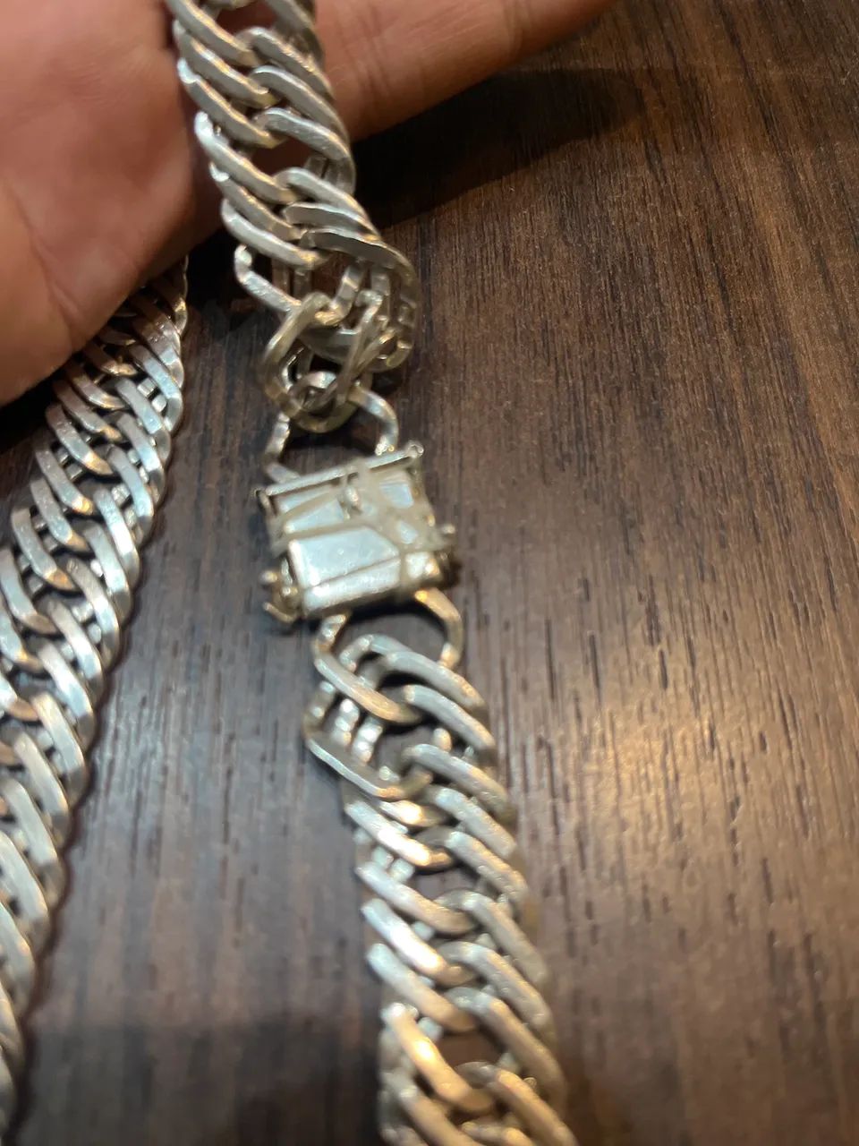 Cordão de prata 10 mm 70cm - Foto 4