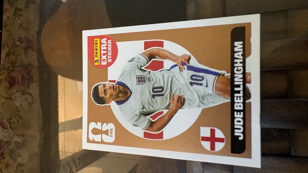 Figurinha Extra Sticker Jude Bellingham Bronze Copa 2026 Original Panini - Foto 2