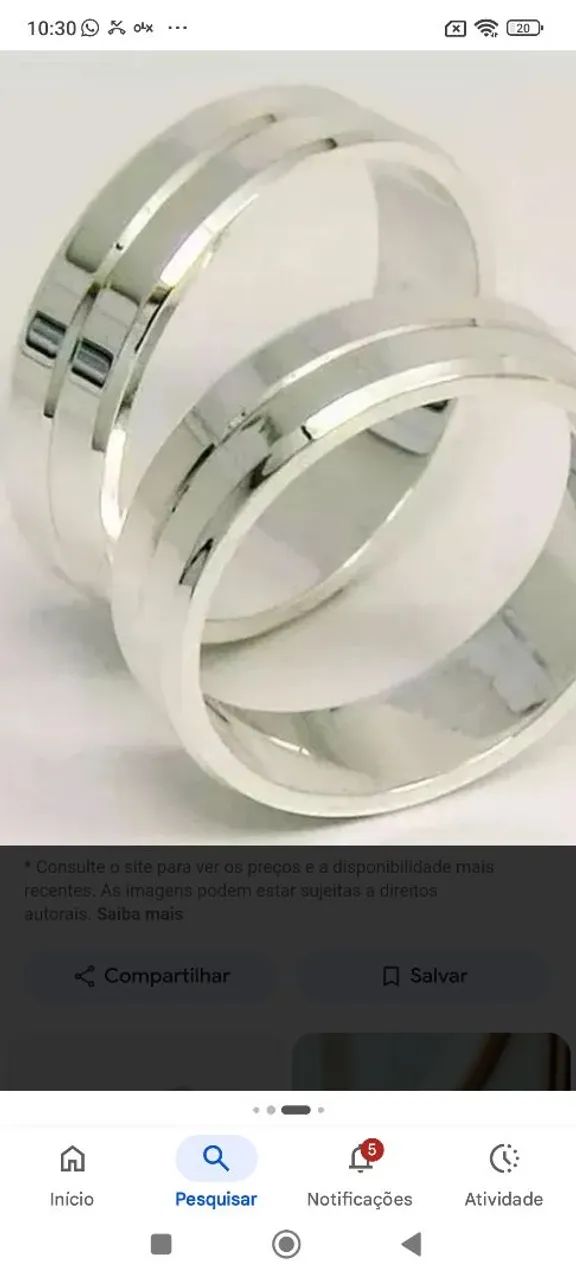  Baixei Aliança de Prata , 80,00 PAR 