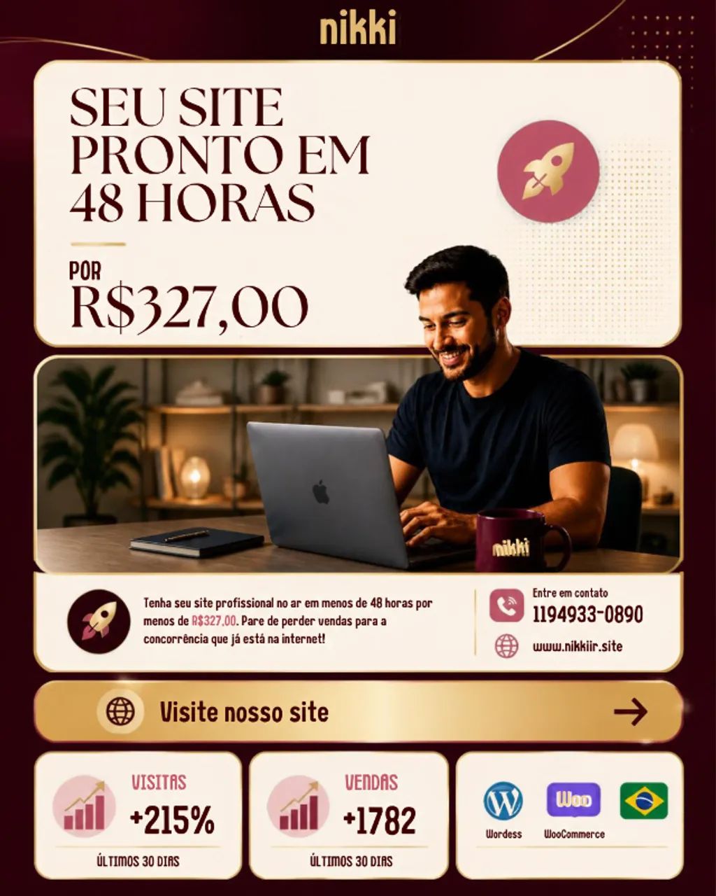 Transmita o valor real da sua marca com um site de alto padrão.