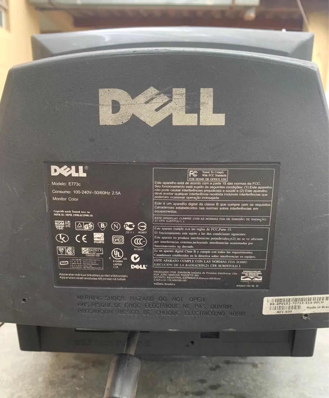 Monitor CRT Preto Dell E773c 17 polegadas usado  - Foto 6