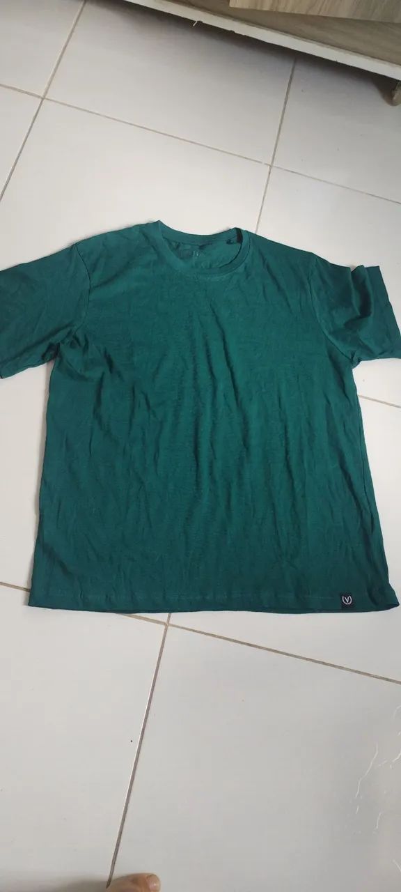 Camisa básica verde Tam G - Foto 2