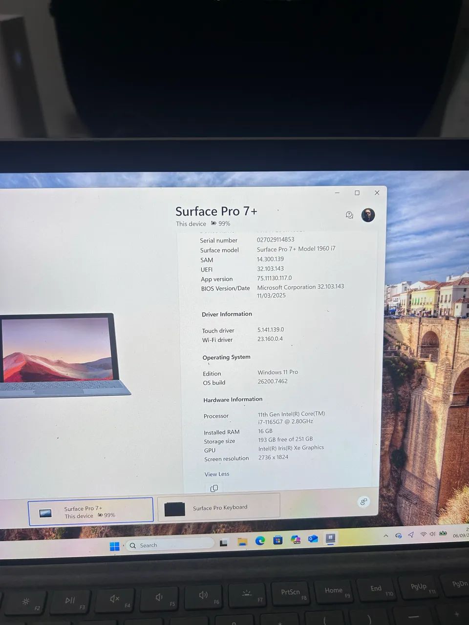 Surface pro 7+ plus i7 16 256  teclado carregador  e caneta incluidos - Foto 2