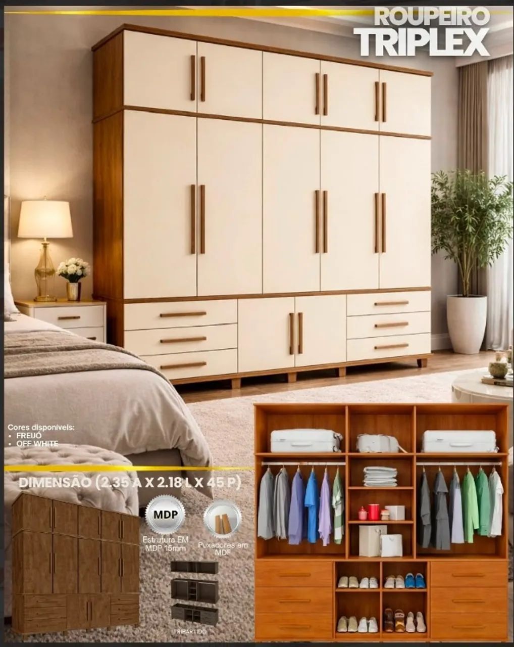 Guarda Roupa triplex Casal 