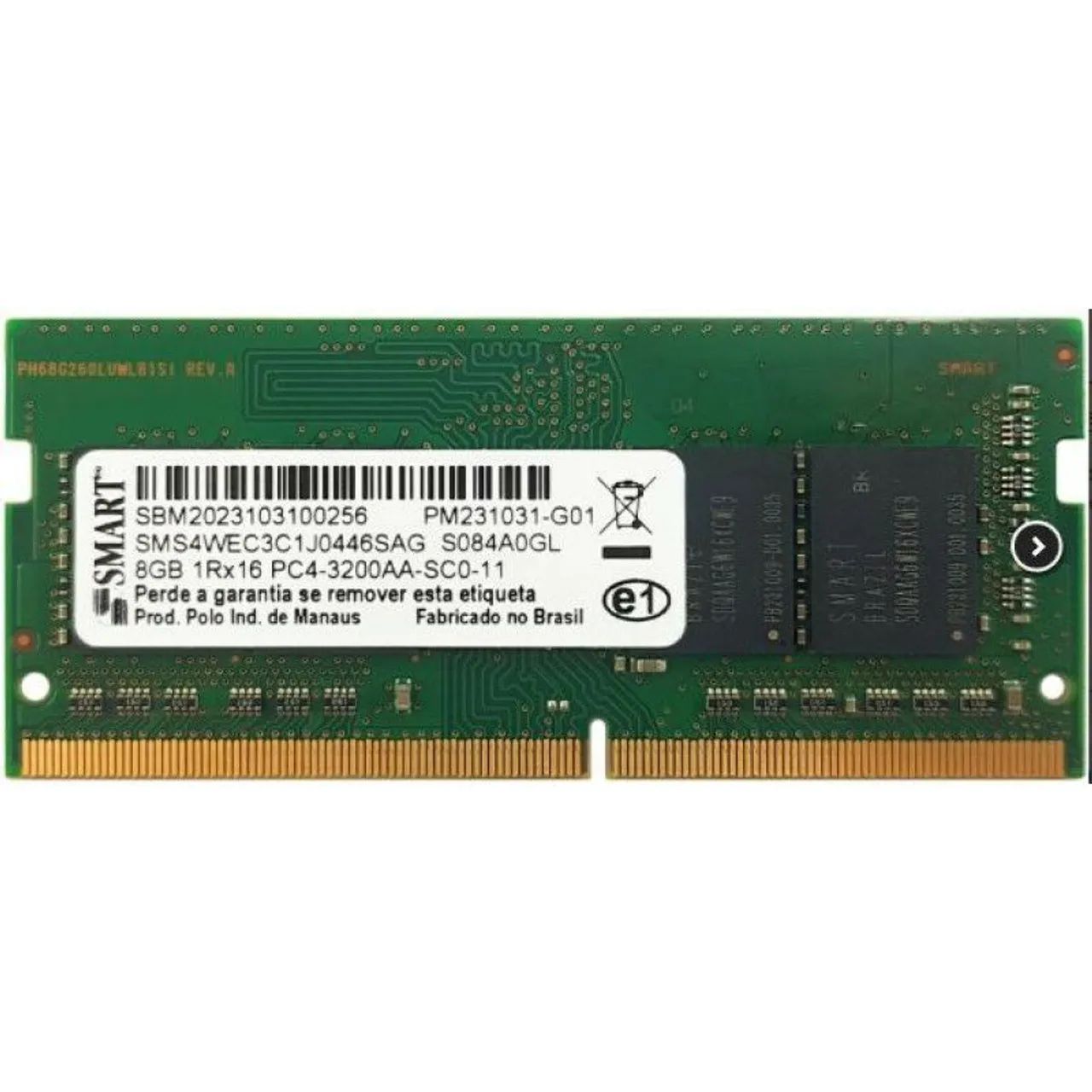 Kit Memória DDR4 notebook 16gb 3200mhz Smart kit 2x 8gb  Entrego 