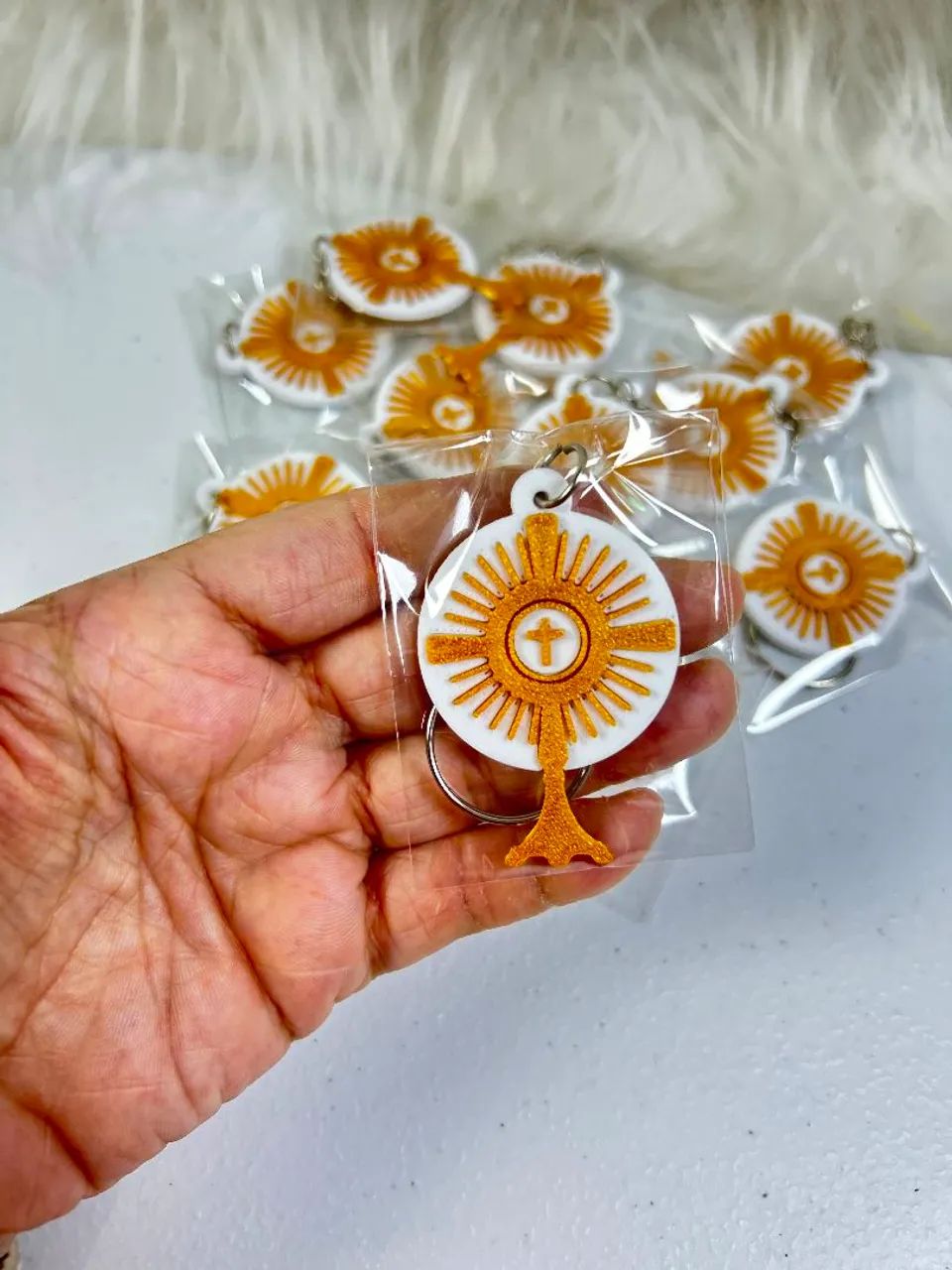 Chaveiro Eucaristia ou Batizado Personalizado