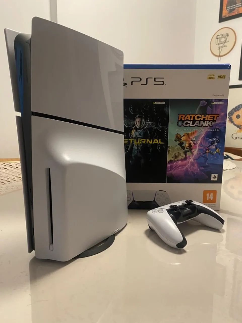 PS5 Slim com Leitor + Returnal | Completo, com Caixa