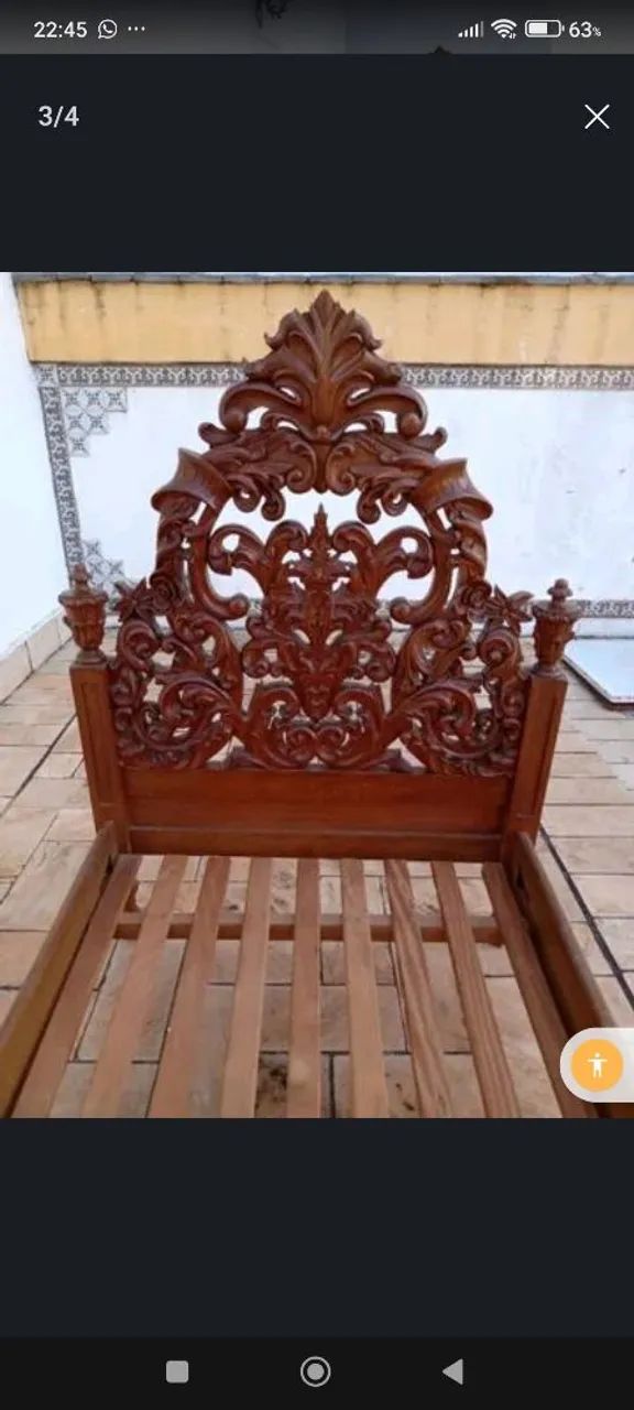 Cama em cerejeira de solteiro  - Foto 2