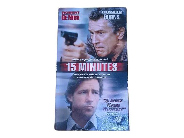 FILME VHS 15 MINUTOS RARIDADE COM ROBERT DE NIRO