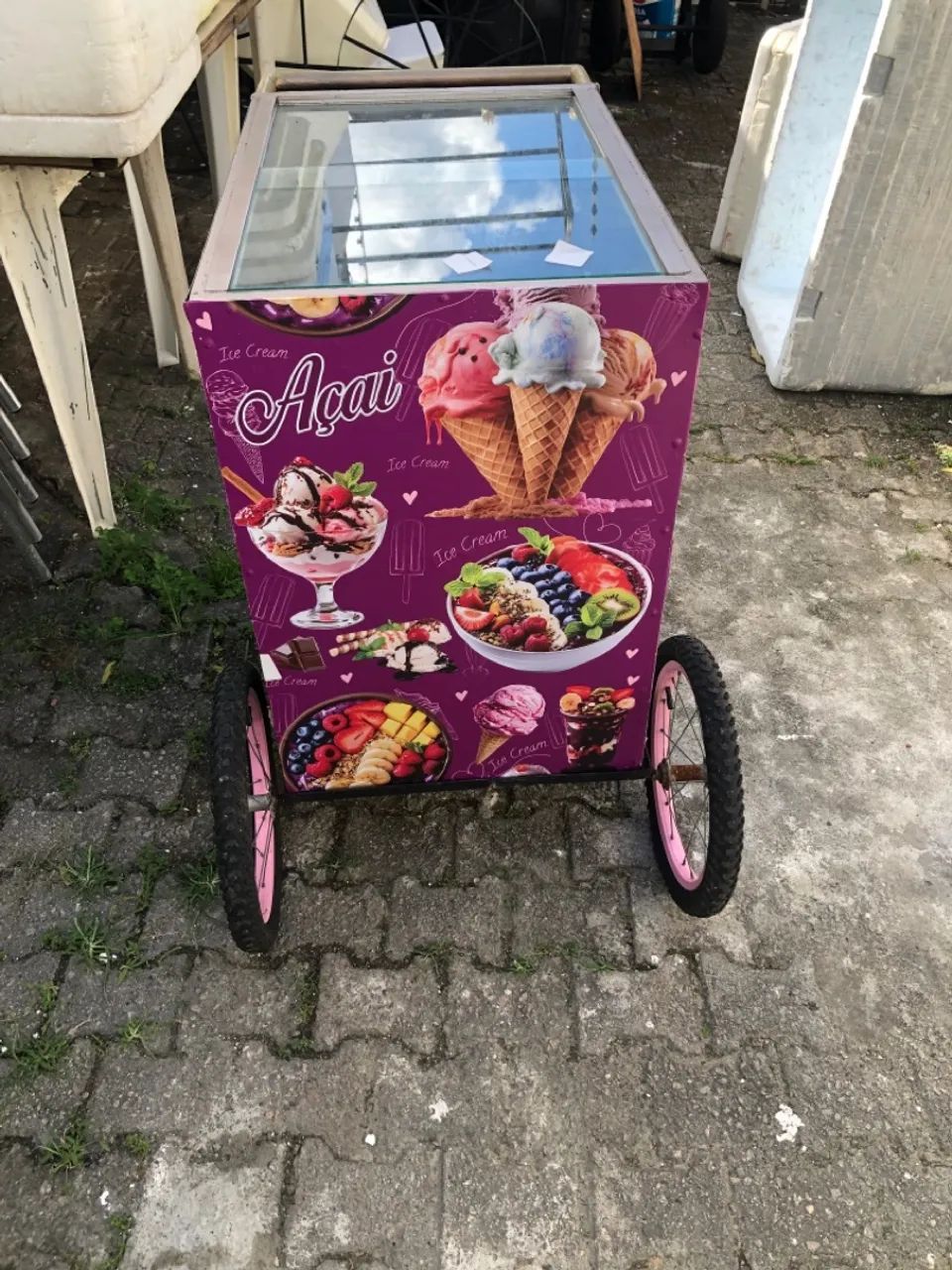 Carrinho térmico açaí mais pode colocar oque quiser ele é quente e frio  - Foto 2