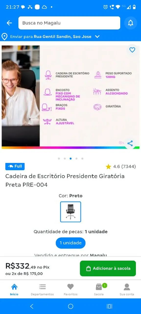 Cadeira Executiva Escritório  - Foto 2