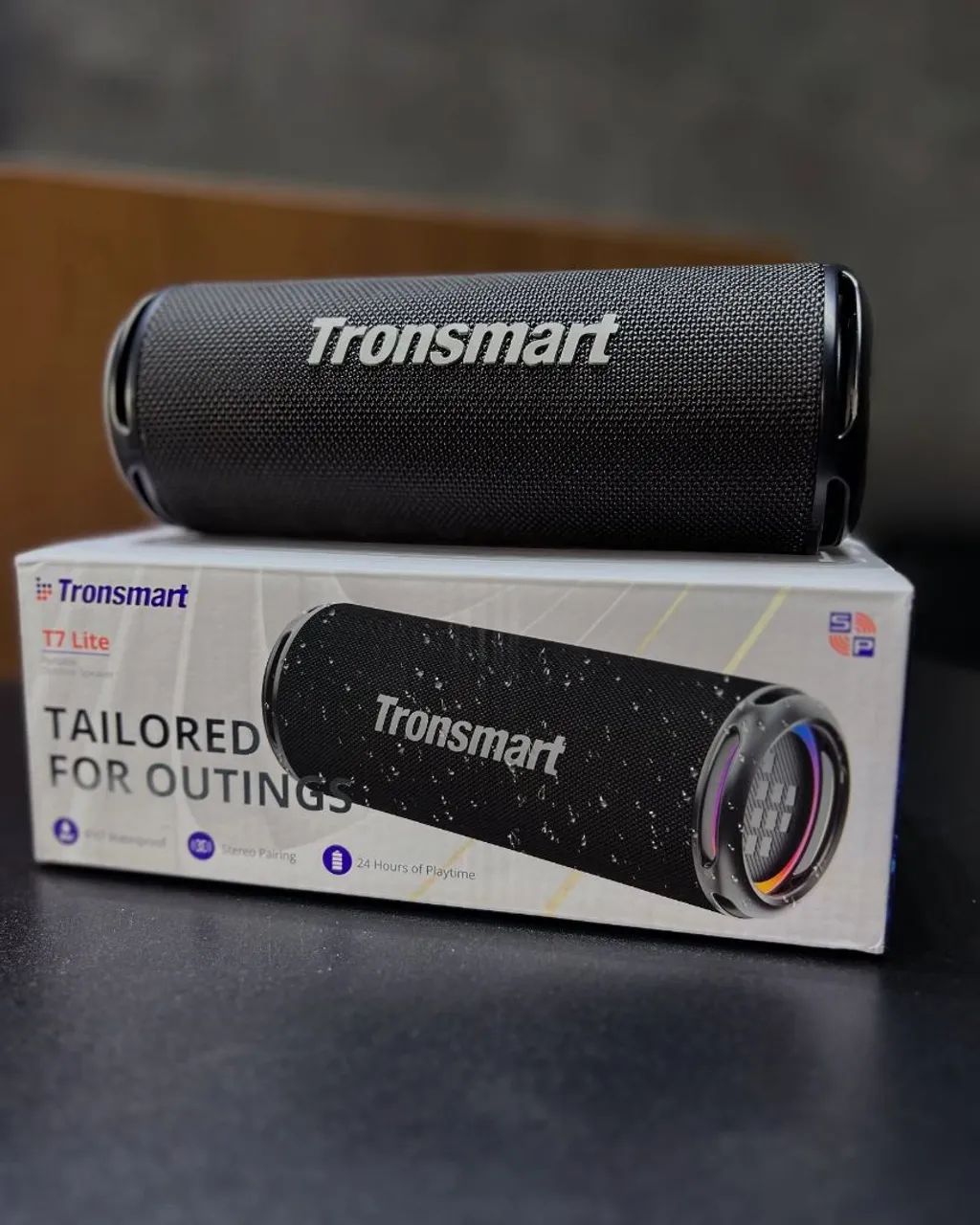 Caixa de som Bluetooth Tronsmart T7 Lite Preta  - Foto 3