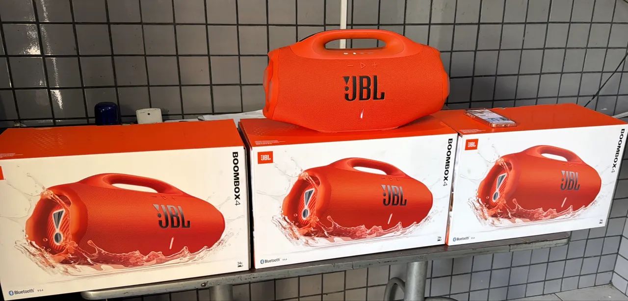 Caixa bombox 4 laranja (impecável)