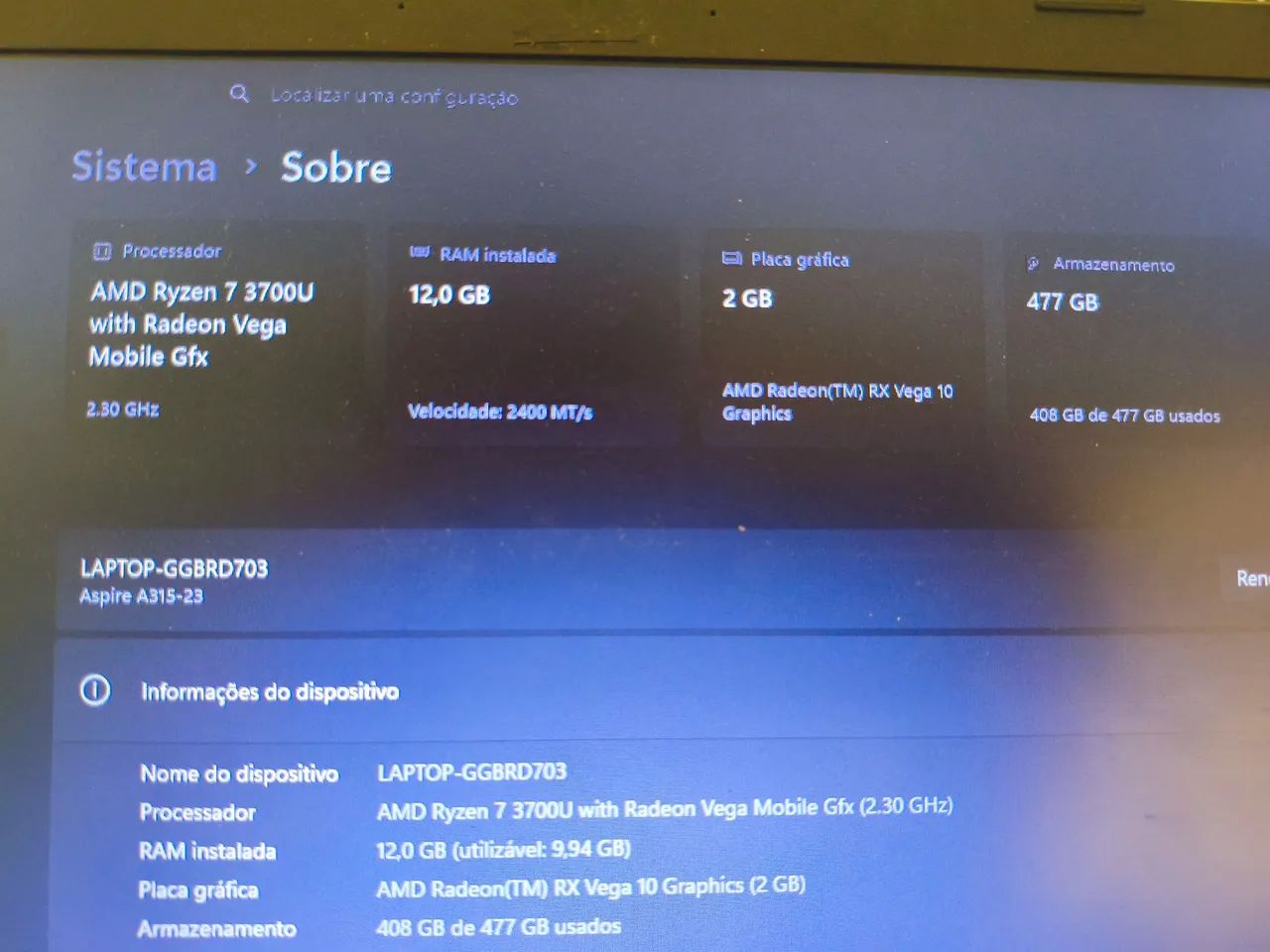 Notebook Ryzen 7 Acer Aspire 3  - Foto 3