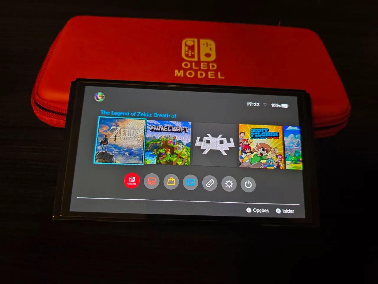 Nintendo switch Oled, completo com deck para TV e case, desbloqueado  - Foto 4