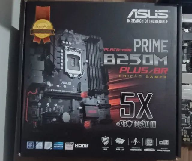Processador Intel i5 7600 + Placa-Mãe Asus Prime B250M-PLUS/BR - Foto 2