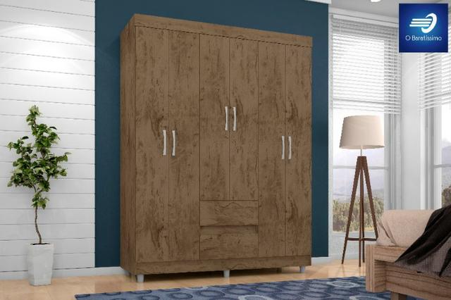 Guarda-Roupa Solteiro c/ 6 portas e 2 gavetas #FreteGRÁTIS* #Garantia #Lacrado - Foto 5