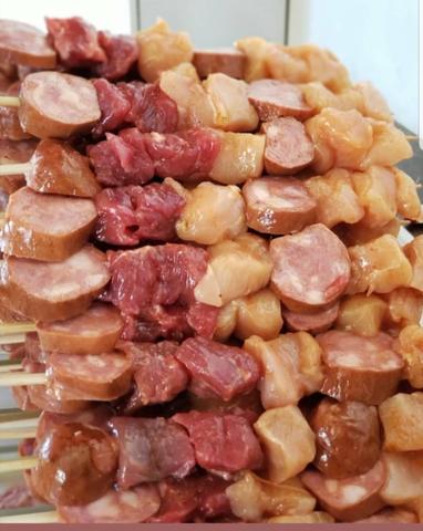 Churrasquinho/ Espetinho Cru e temperado