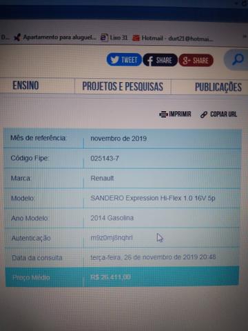 Sandero Expression 2014, Fipe R$26.400 - Foto 10