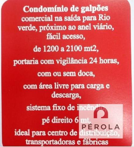 Comercial galpão / barracão - Bairro Fazenda Santa Rita em Goiânia - Foto 7