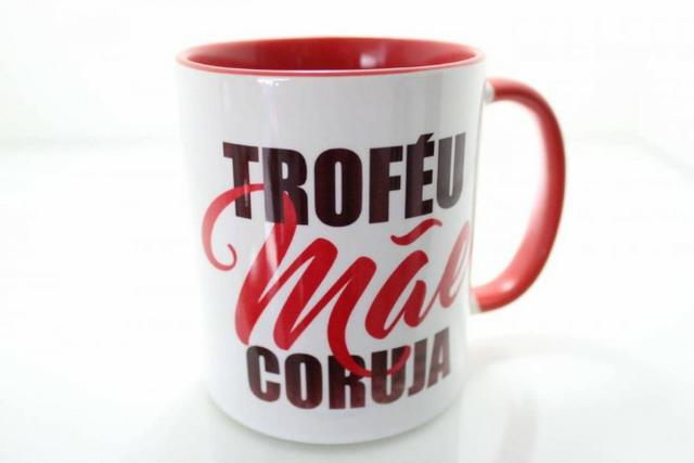 Caneca de porcelana com interior colorido lisa ou personalizada( ler anuncio completo) - Foto 3