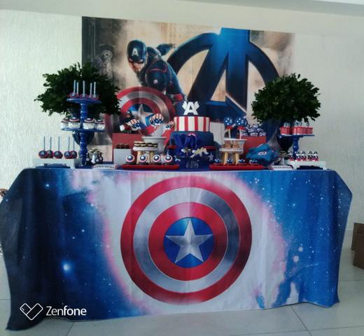 Painel e Toalha Capitao America - Foto 2