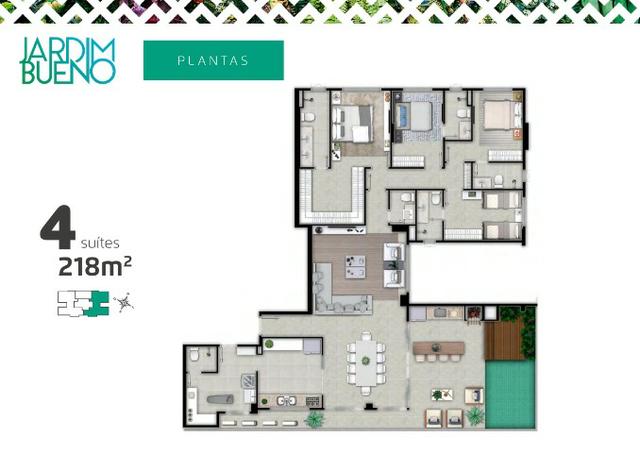 Ultima Penthouse Disponível - 218m² - Próximo do Goiânia Shopping e Parque Vaca Brava - Foto 2