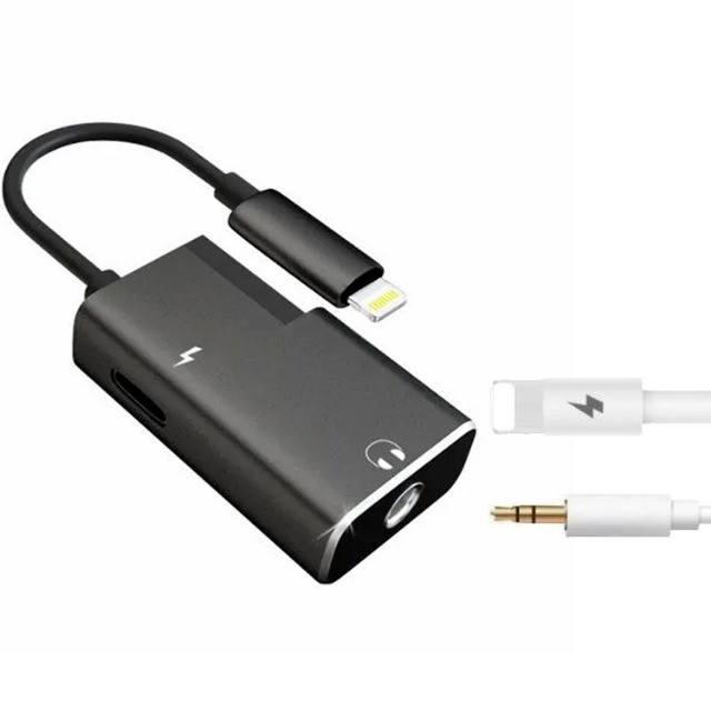 Adaptador iPhone Dual Lightning Carrega E Fone Duplo Metal - Foto 2