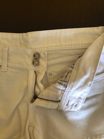 shorts jeans branco - Foto 4