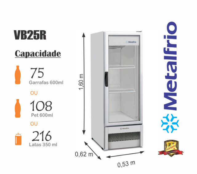 Geladeira Expositora Porta de Vidro Metalfrio