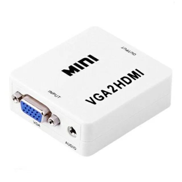 Mini conversor VGA para HDMI com conector adaptador de áudio - Foto 5