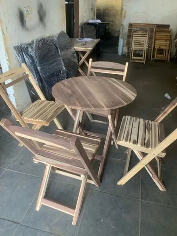 Jogos de mesas redondas com 4 cadeiras  - Foto 3