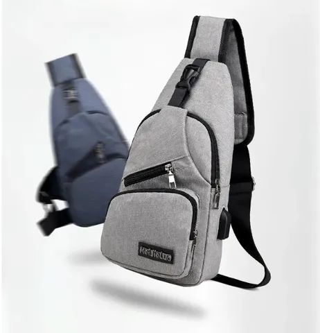 Bolsa de Ombro unisex com USB Recarregável Multifuncional para esportes ao ar livre. - Foto 3