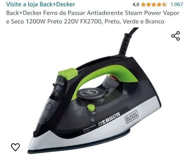 Vendo ferro de passar NOVO 220V - Foto 5